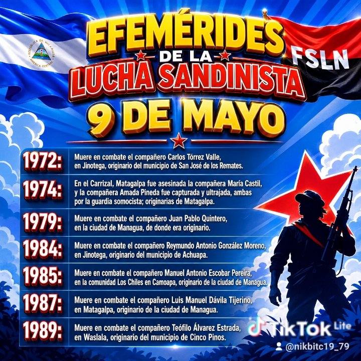 BitcNik's tweet photo. #Efemérides FSLN #Nicaragua #2026SiempreMásAllá #2026VivaSandino #ManaguaSandinista https://t.co/FfqQ96v5xo