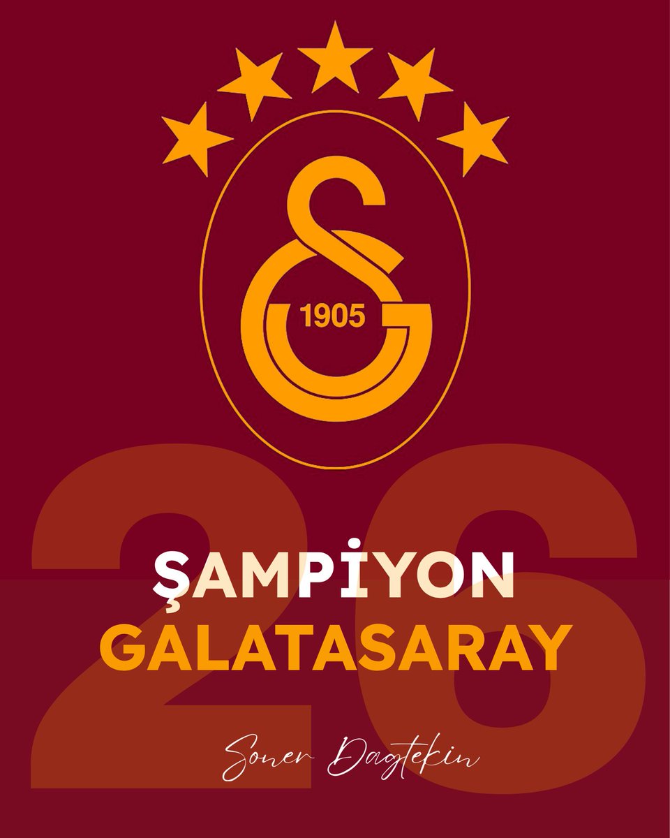 sonerdagtekin's tweet photo. Fazla söze gerek yok, 
ŞAMPİYON GALATASARAY...!🔥
#şampiyon #galatasaray https://t.co/U4qdU3MYnt
