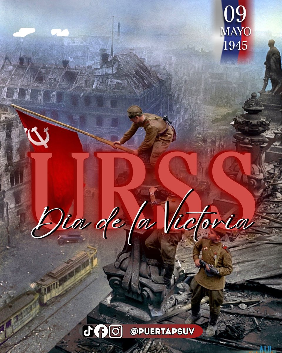 puertapsuv's tweet photo. A 81 años de una gesta que redefinió el curso de nuestra historia, hoy honramos la memoria y el sacrificio de quienes detuvieron la barbarie. 🕊️

#9Mayo #MemoriaHistórica #Venezuela #Paz #URSS https://t.co/f67udJfGeb