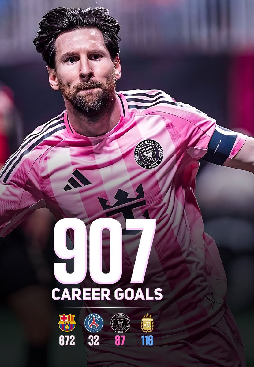 LIONEL MESSI BECOMES THE FASTEST PLAYER TO SCORE 907 CAREER GOALS 🤯🐐
