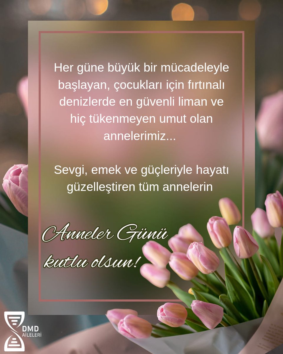 Dmd_aileleri's tweet photo. Her güne büyük bir mücadeleyle başlayan,
çocukları için fırtınalı denizlerde en güvenli liman 
ve hiç tükenmeyen umut olan annelerimiz...
 
Sevgi, emek ve güçleriyle 
hayatı güzelleştiren tüm annelerin 

Anneler Günü kutlu olsun.🌷

#DMD #duchenne #duchennemusculardystrophy #annelergünü #annem #cumartesi #pazar #AnnelerGünükutluolsun