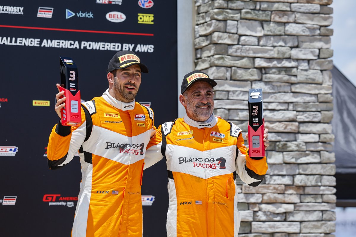BlackdogSpeed's tweet photo. Two races, two podiums for us at #GTSebring. Fastest race lap in class again for @MSCooper1 and a great drive by Tony on his big day to come home P3 in the 33 #McLaren! https://t.co/22NeSsXjpw