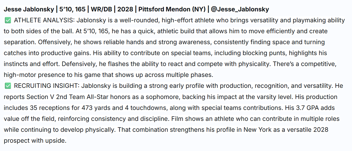 Jesse_Jablonsky's tweet photo. Thanks for the great write up @sixstarfootball !  Check out the rest of the article here: https://t.co/0sokn5JYpS

@SteveMarriott_ @CoachBernas @apoos2 @GregCTC585 @CTC4CHANGE @UMassCaleb @MacAustin_ @ronwhitcomb @TheCoachGriggs https://t.co/InPevktKgL