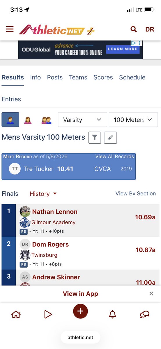 Drogerss216's tweet photo. Great meet today at Woodridge placed 2 in Both 100 &amp; 200 Coming off an injury Excited For Post season. https://t.co/1QwHFHviNy