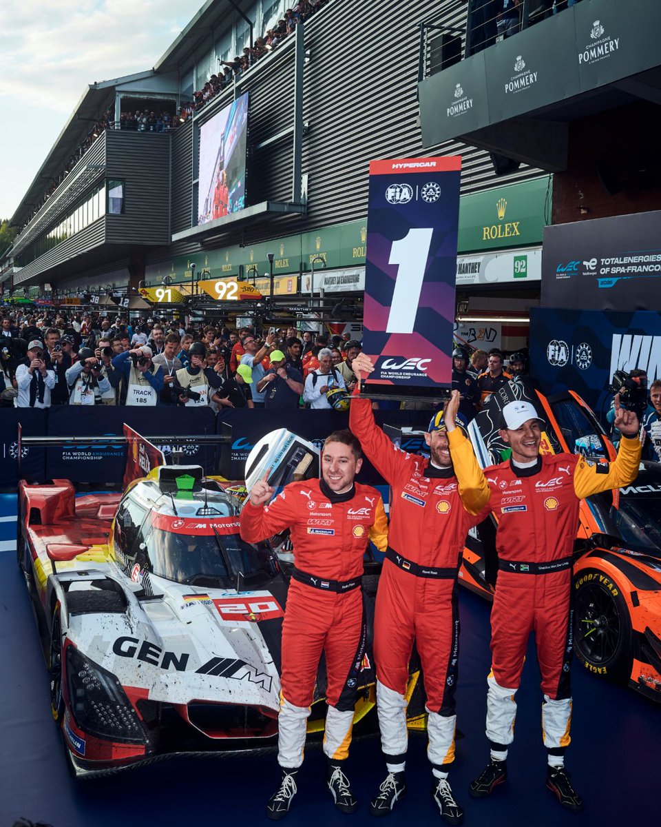 BMWMotorsport's tweet photo. Number 1 in our hands. History made.

Our first ever Hypercar WEC win. And a 1-2 to make it even sweeter. This one means everything. 🏆🔥 https://t.co/sMyP2Q19Mz