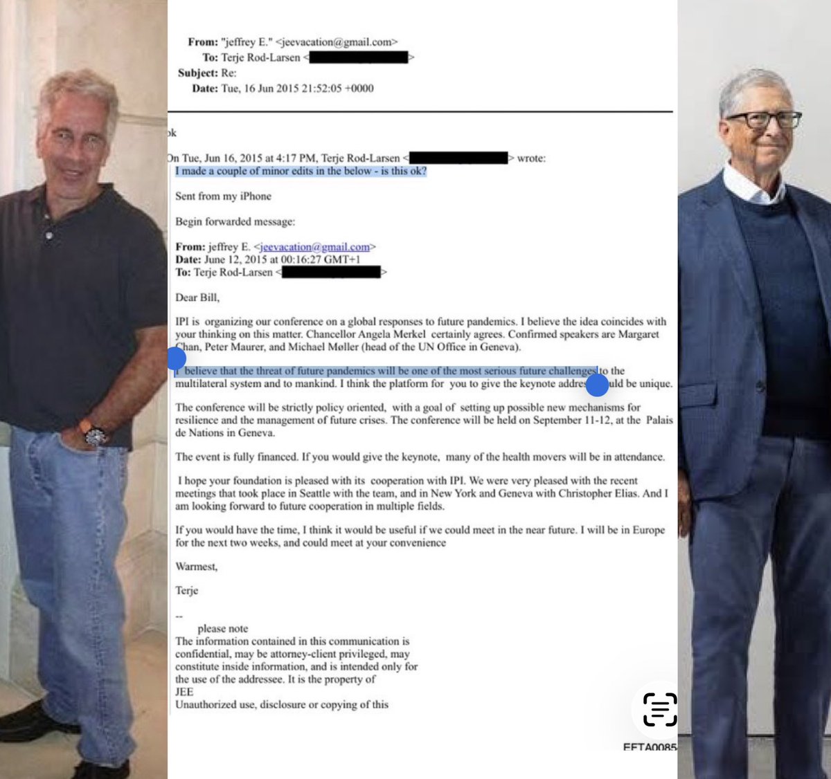 🚨🚨Los Archivos de Epstein REVELARON: 

¡Epstein y Gates FUERON ATRAPADOS con las manos en la masa CONSPIRANDO para desatar futuras pandemias sobre la humanidad ya en el 2015!

🔥Dejen de permitir que este dejenerado satánico pedofilo, que visitó 37 veces la isla de Epstein se