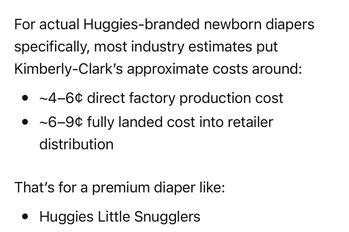 mulligan's tweet photo. This is a great example of a program that has merit (helping new families is the first 2 months is great) but insane and shady execution.

Reports say this will cost about 50c per diaper. It’s run by a Gavin connected CEO. Instead, CA could have run a process for manufacturers to bid on the free marketing this program would give them. For Huggies Snugglers, they cost 24c on Amazon but landed cost to Huggies is 6-9c. So CA could pay under 10c per diaper but instead taxpayers are paying 5x to a friend of the Newsom family.