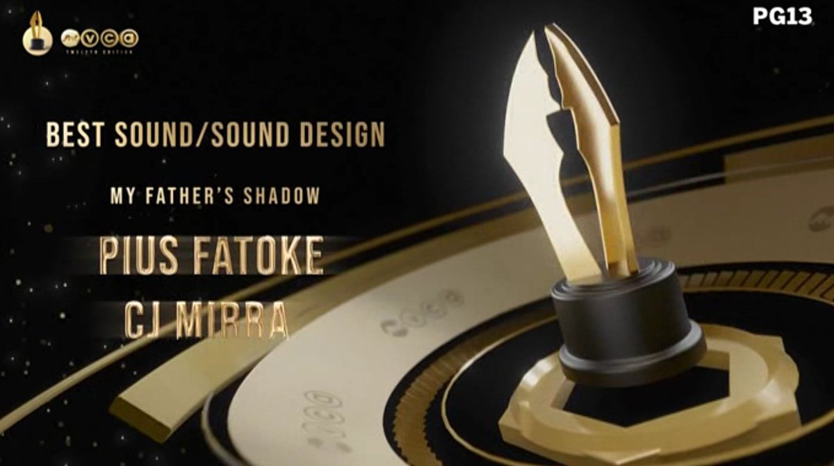 ScreamMag's tweet photo. #AMVCA12 Winner Best Sound Design

Pius Fatoke, CJ Mirra https://t.co/XIO3EHW7l4