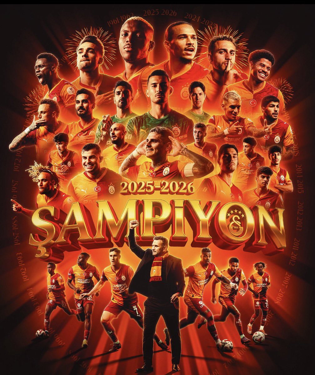 SavasUner_'s tweet photo. 26 kez zirvede, yine tarih yazan büyük Galatasaray! 🏆🟡🔴
Şampiyonluk bir gelenekse, Galatasaray onun en büyük temsilcisidir.
Emeği geçen tüm futbolcuları, teknik ekibi ve büyük Galatasaray taraftarını kutluyorum.
#ŞampiyonGalatasaray https://t.co/Rnyr5w8yWC