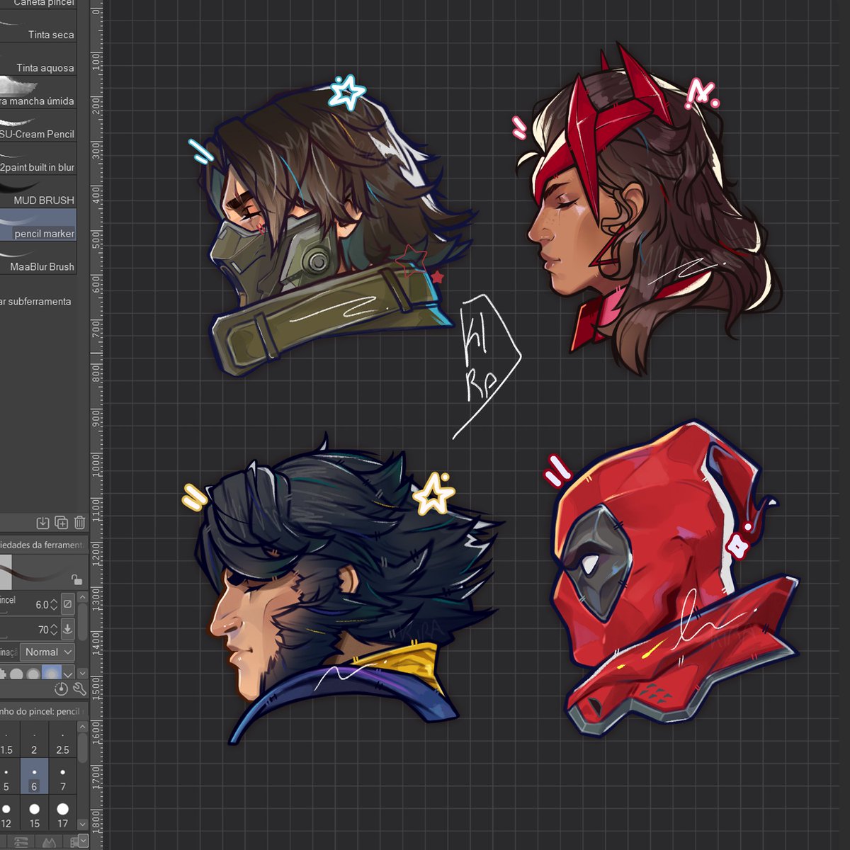 noticed i never posted my Rivals portraits here! #marvelrivals # ...