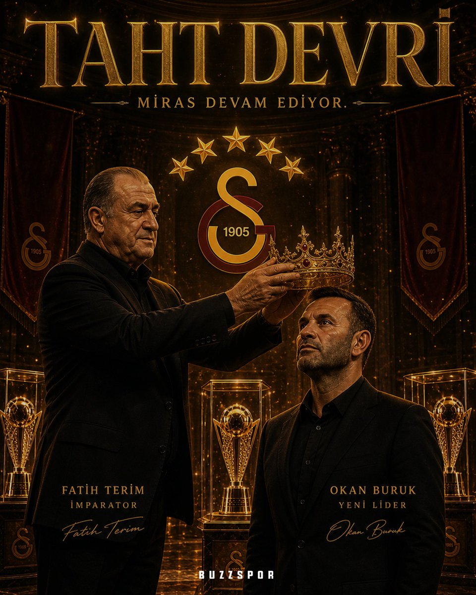 buzzspor's tweet photo. Galatasaray'da tahtı Okan Buruk devraldı. https://t.co/qPelPRrKTF