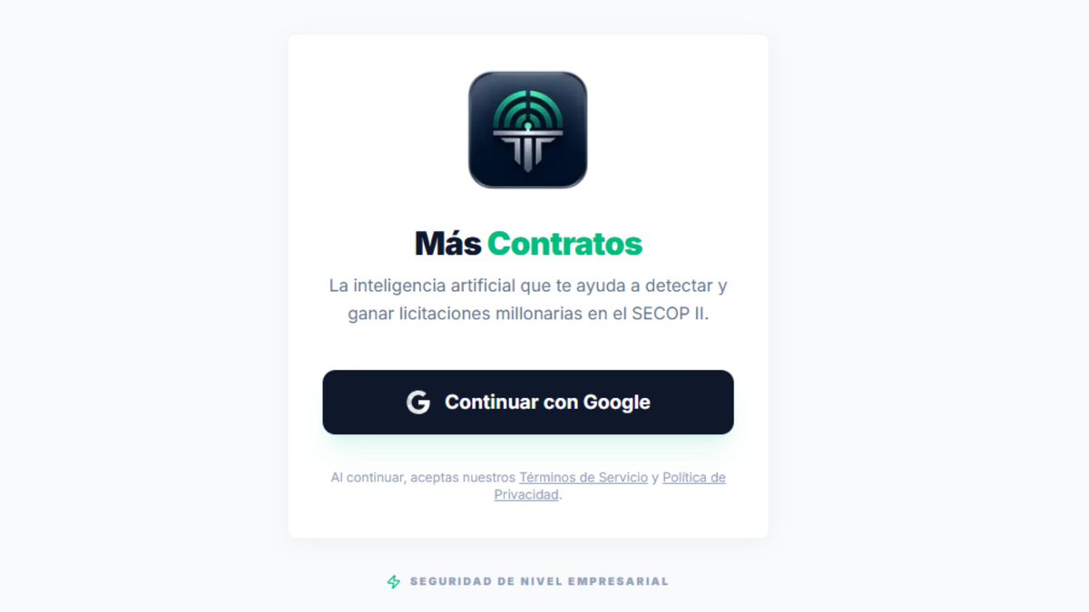 MasContratosCol's tweet photo. ⚡️ Registro en 1 clic: Implementamos Google OAuth con @supabase. Menos fricción = más conversión. El usuario entra, la IA empieza a trabajar. https://t.co/mTIE1ygRVi