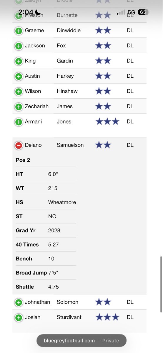 DelanoSamFB's tweet photo. My results from my latest camp with  @BlueGreyFB 

NCAA ID# 2604884481

Varsity highlights: https://t.co/hYVqjPKwab https://t.co/tIyNPM4aYx