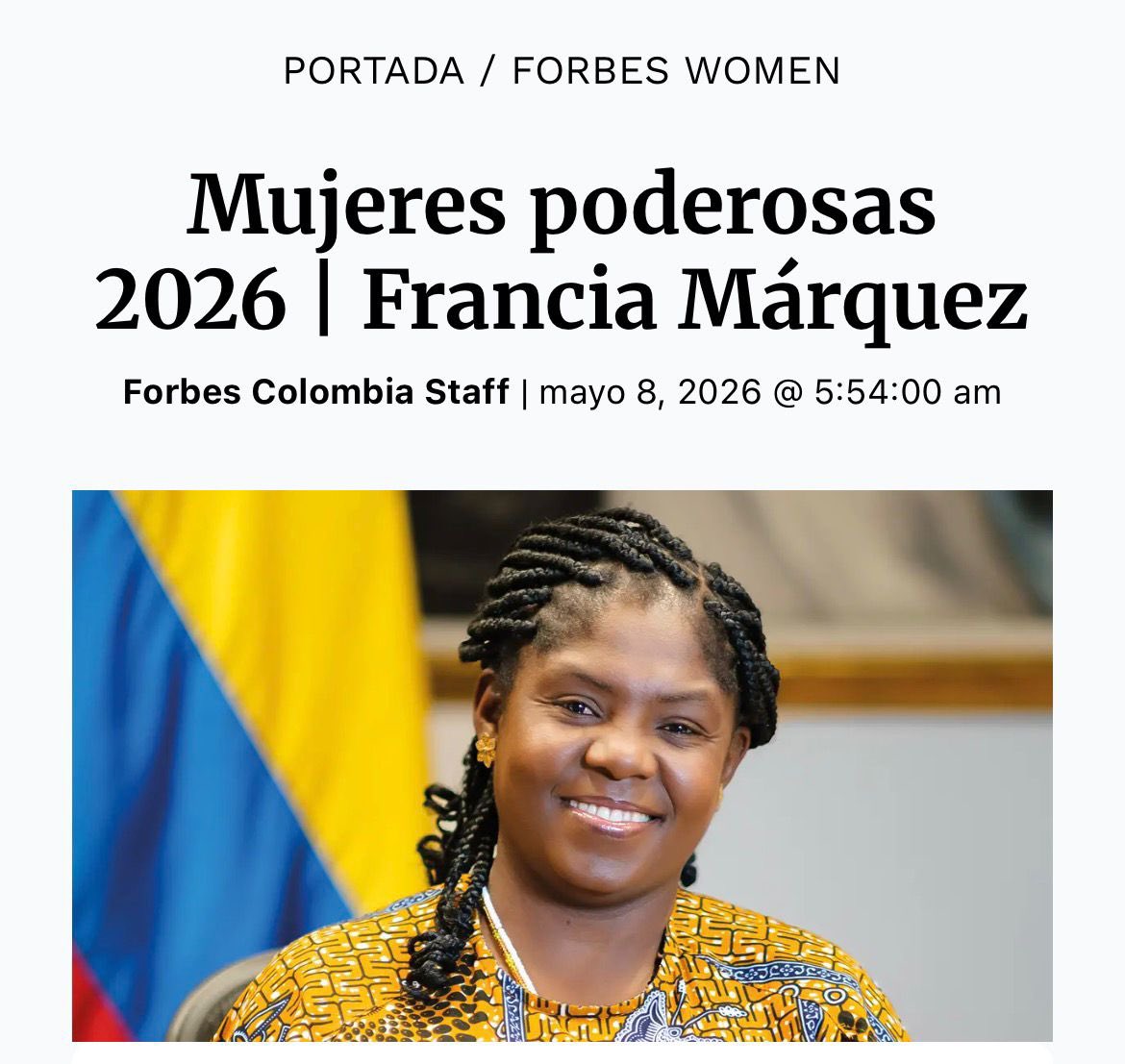 Francia Márquez Mina tweet media