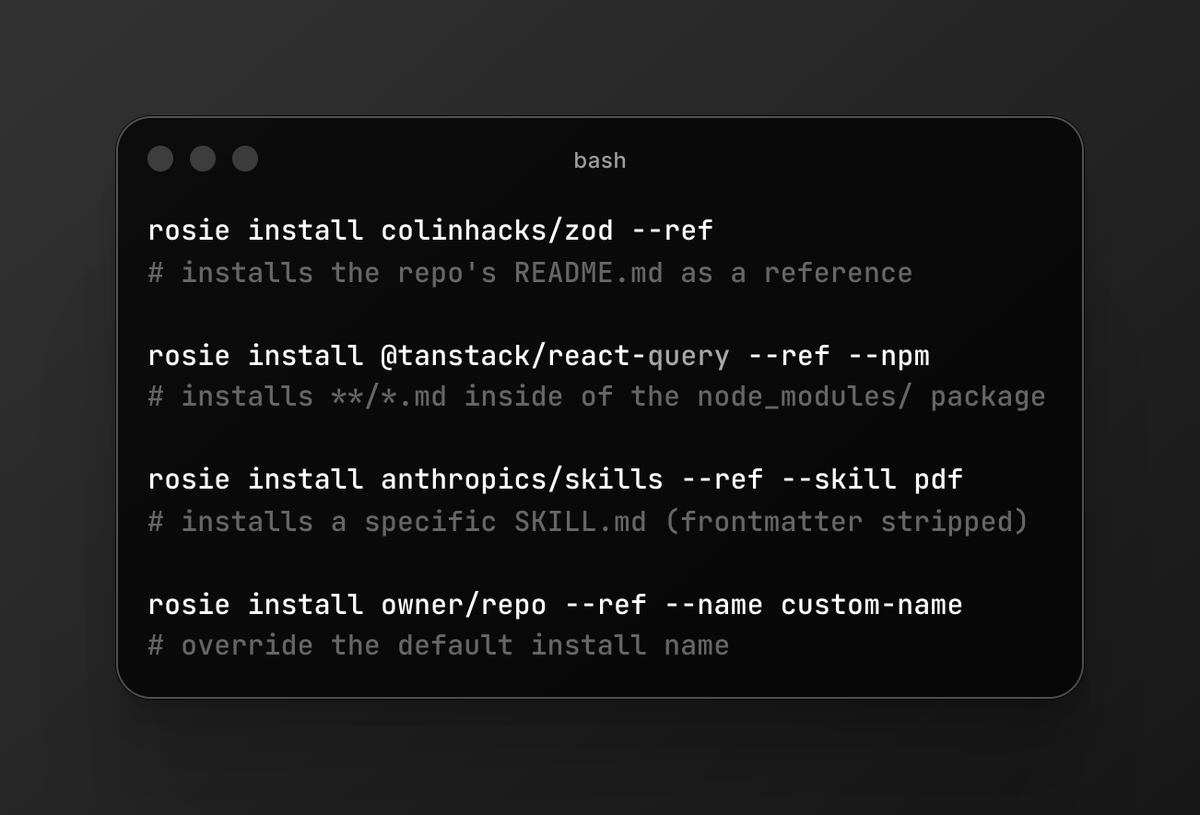 Introducing Rosie References Rosie can now manage non-skill context in ...