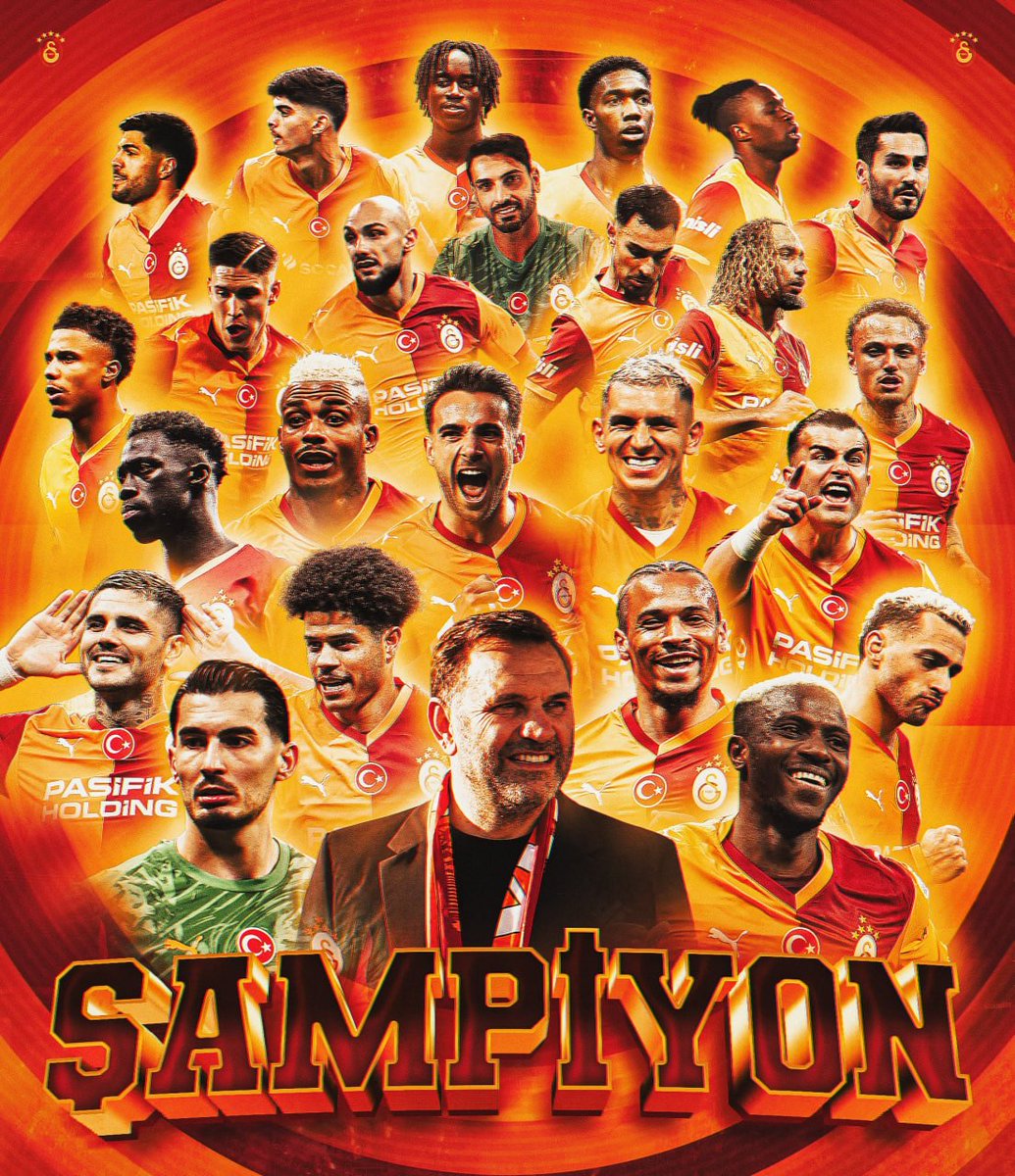 TwiterMuhtari's tweet photo. #SONDAKİKA
GALATASARAY, 26. KEZ SÜPER LİG ŞAMPİYONU! #Tebrikler 💥💛❤️👏👏

🇹🇷 Okan Buruk, Türk futbolunda hem futbolcu hem de teknik direktör olarak üst üste 4 şampiyonluk yaşayan ilk isim oldu.

🏆🏆🏆🏆 1996-2000
🏆🏆🏆🏆 2022-2026 https://t.co/8kmJM58uOg