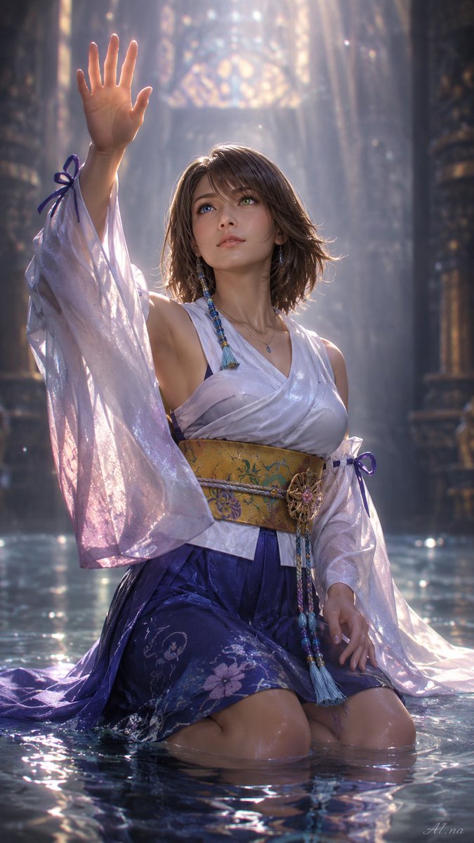 AIna_artmusic's tweet photo. Wow. GPT photorealism is next level. 😱🔥
Love how this came out for Yuna
The water and the light 😍👍
#fanart #aiart    
@grok you need serious upgrade 
Do you like it? https://t.co/ewcCd4yVrX