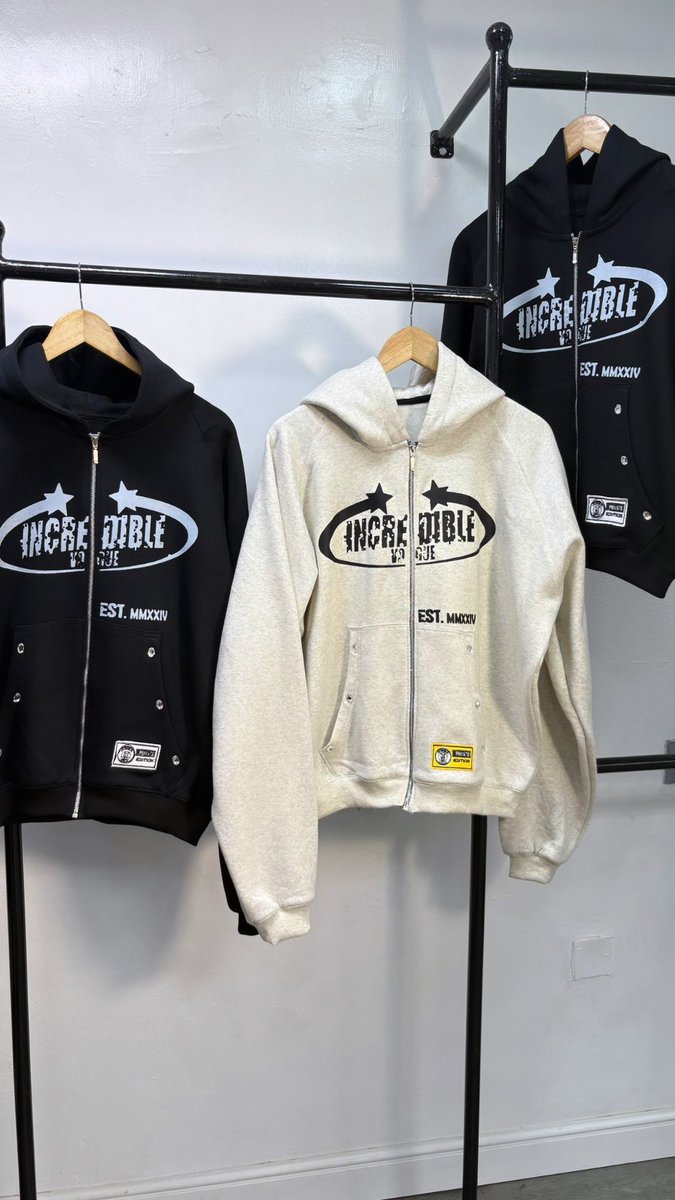 incredibleV0gue's tweet photo. Incredible Vogue Zip-Up Hoodie Pre Order Live. 50% To It In. Balance Before Dispatch.🔒⏳ https://t.co/PWElVrI2aD