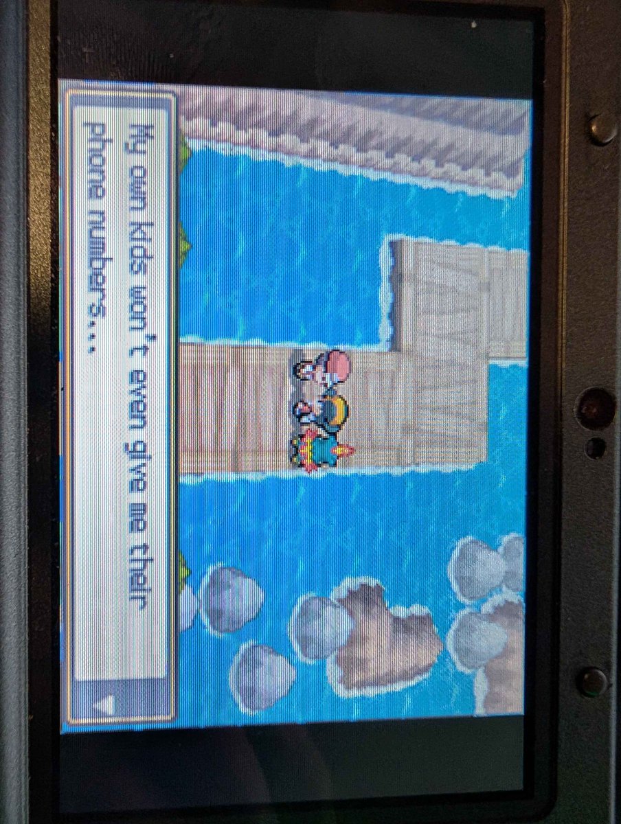 itskyle04's tweet photo. @chuggaaconroy Not sure how viable it would be because theres a LOT of it, but there's some very interesting and funny/sad dialogue when you turn down people's phone numbers. One that came to mind was this sad fisherman on one of the early routes (he said a bit more but I can't remember what) https://t.co/9gb2BhsT1o