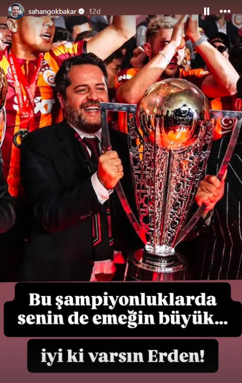 PesindeyizApp's tweet photo. Şahan Gökbakar: "Bu şampiyonluklarda senin de emeğin büyük... İyi varsın Erden!" https://t.co/Zs72nRqBES