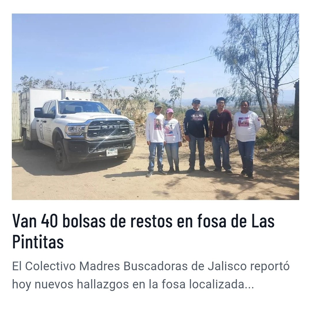 Y saber que 40 bolsas con restos humanos están en Las Pintitas a 6 km del Aeropuerto de #GDL, cuántas más para que las autoridades reaccionen? Lo que más duele es la indiferencia de las autoridades en #Jalisco
#NoSeVale
#Desaparecidos