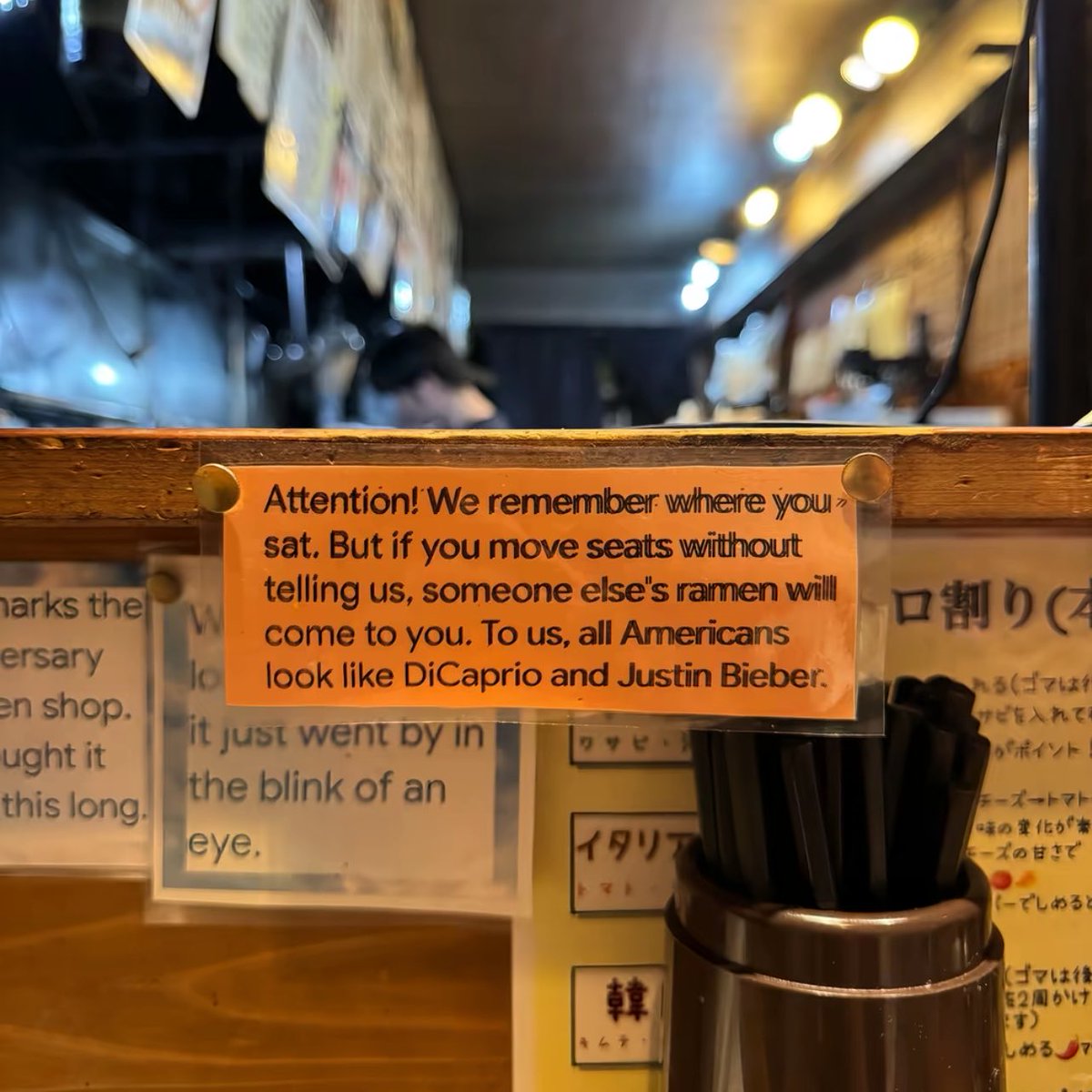 this sign at a restaurant in tokyo 😭😭😭