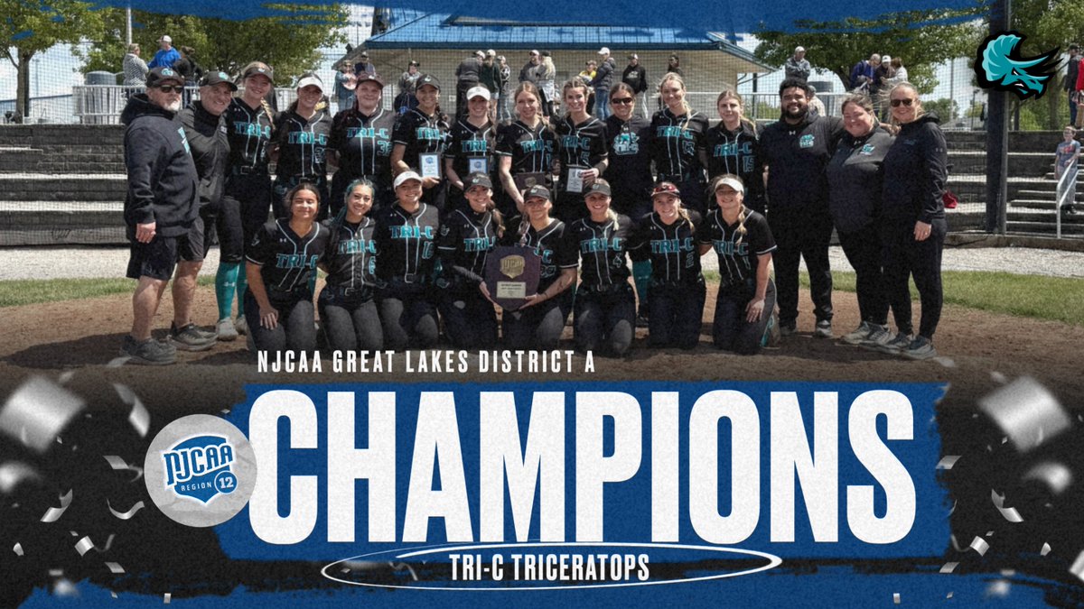 NJCAARegion12's tweet photo. Great Lakes District A Champions!! 🥎🏆

The Cuyahoga Community College Triceratops stomped through the bracket unscathed to capture the 2026 Great Lakes District A Championship!

@TriCAthletics @triC_softball @NJCAASoftball @OCCACSports https://t.co/N78Llg8bas
