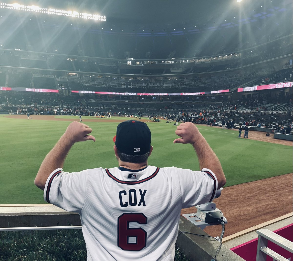 jspaw's tweet photo. Dear Skip, 
Thank you. Thank you for making my love for Baseball that much more entertaining..
A manager that knew how to fire up the dugout a perfect 162 times… 
There will never be another… #BobbyCox #GoBraves #6Forever

….Umpires Suck.. just sayin https://t.co/nhcocDDi2a