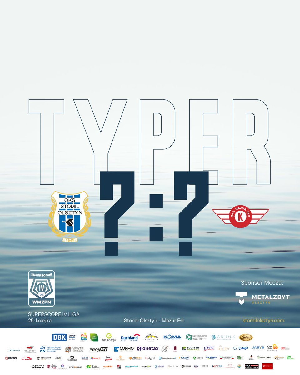 StomilOlsztynSA's tweet photo. ⚪🔵 Czas na klasyczka - TYPER! 🔥

⚽ Kto strzeli?
⚽ Kto asystuje?
⚽ I wkońcu, jaki będzie wynik?

Piszcie swoje typy w komentarzach! 👇

#STOMAZ https://t.co/5nkh0SesYG