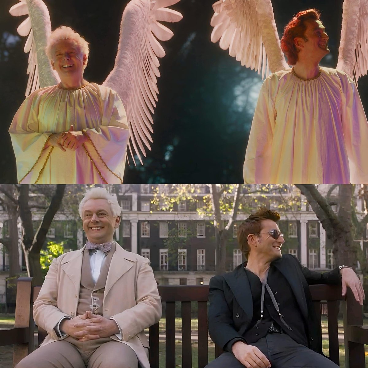 Aziraphale never minded that he looked different. To him, he was always Crowley