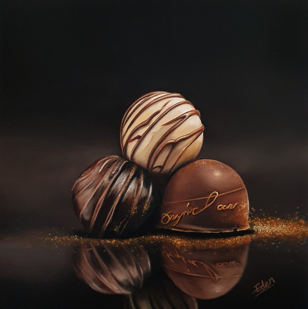 EdenPortraits's tweet photo. Chocolate truffle anyone??

Nearly all of my chocolate paintings have now sold and I'm currently painting a series of cocktails. Please message me with your email if you'd like to be notified of the latest releases #chocolate #chocolateart #contemporarystilllife #sweettreat #art https://t.co/IVbBK5xJDF