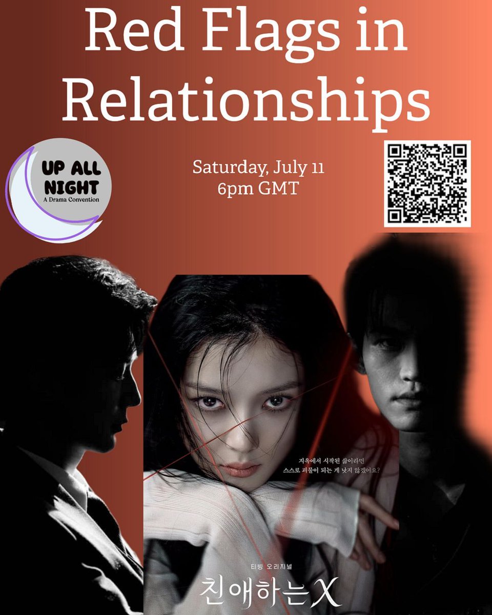 UpAllNightCon's tweet photo. Red Flags in Relationships
Saturday, July 11 @ 6 PM GMT
Booktok and the rise of "dark romance" in media brought us back to toxic love interests. Let's chat about why we love love that hurts us. CW: mature topics, abuse, sexual content.

Registration Link: https://t.co/DrMForCZ6d https://t.co/kdGUiLKirs