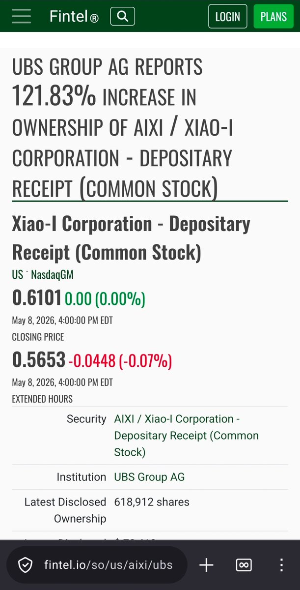 jaybedda's tweet photo. $AIXI With AIXI becoming a super low float Monday morning, this new 121% Institutional Purchase just adds fuel to the fire for a major short squeeeeeze!!!!!! https://t.co/raEe9LNGXk