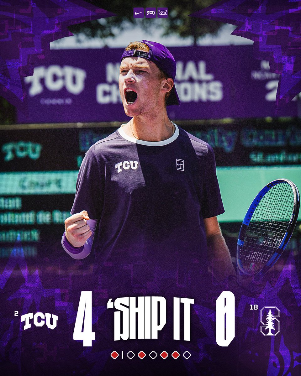 TCUMensTennis's tweet photo. Chopped 🪓

#GoFrogs https://t.co/CG9VQB2oeg