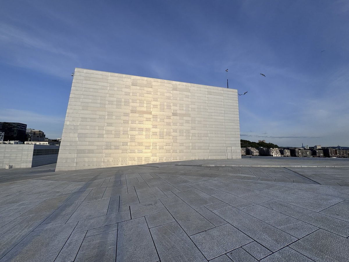 Dunringle's tweet photo. Oslo Opera House. This is Oslo’s version of An Lanntair, probably. https://t.co/lY3tMxsBMq