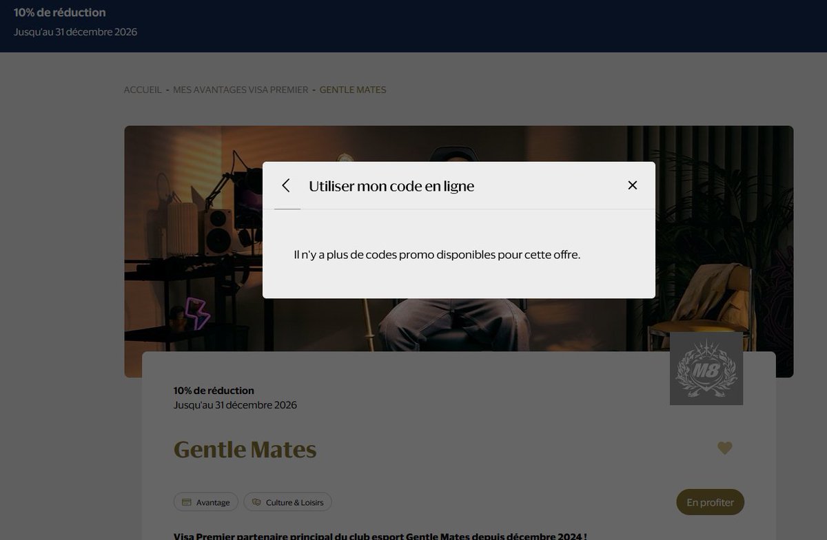 Vanir73's tweet photo. @gentlemates @Visa_Fr Apparemment l'offre est terminée... https://t.co/nJbAE0WSdT