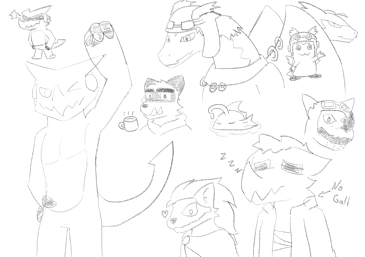 InkerZen's tweet photo. Ngl I don't have an excuse for not drawing aside from the latter and just not feeling it? Anyways have doodles https://t.co/2nn5LllkQE