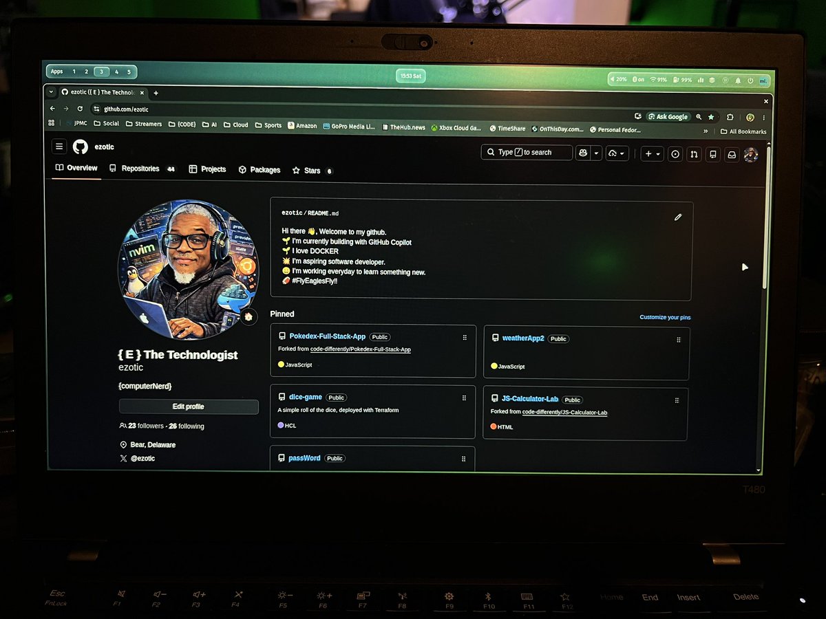 ezotic's tweet photo. I started using Claude this week. Been building a few things. #GeekMode https://t.co/bTJUjB6lMA