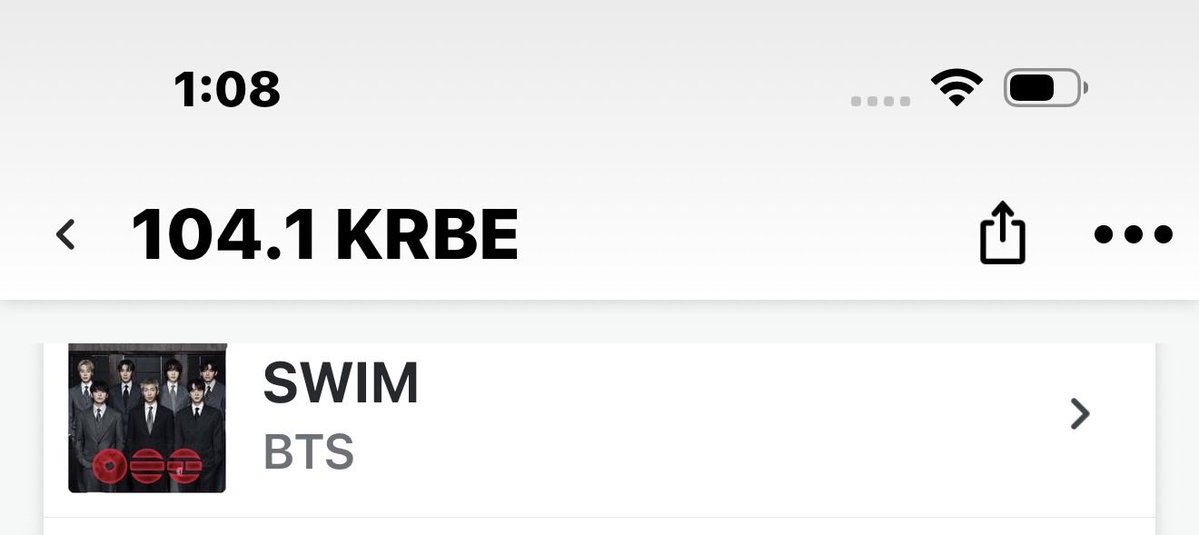 Thank you <a href="/krbe/">104.1 KRBE</a> for playing #Swim by <a href="/BTS_twt/">방탄소년단</a> 🙏✌️💜🥰