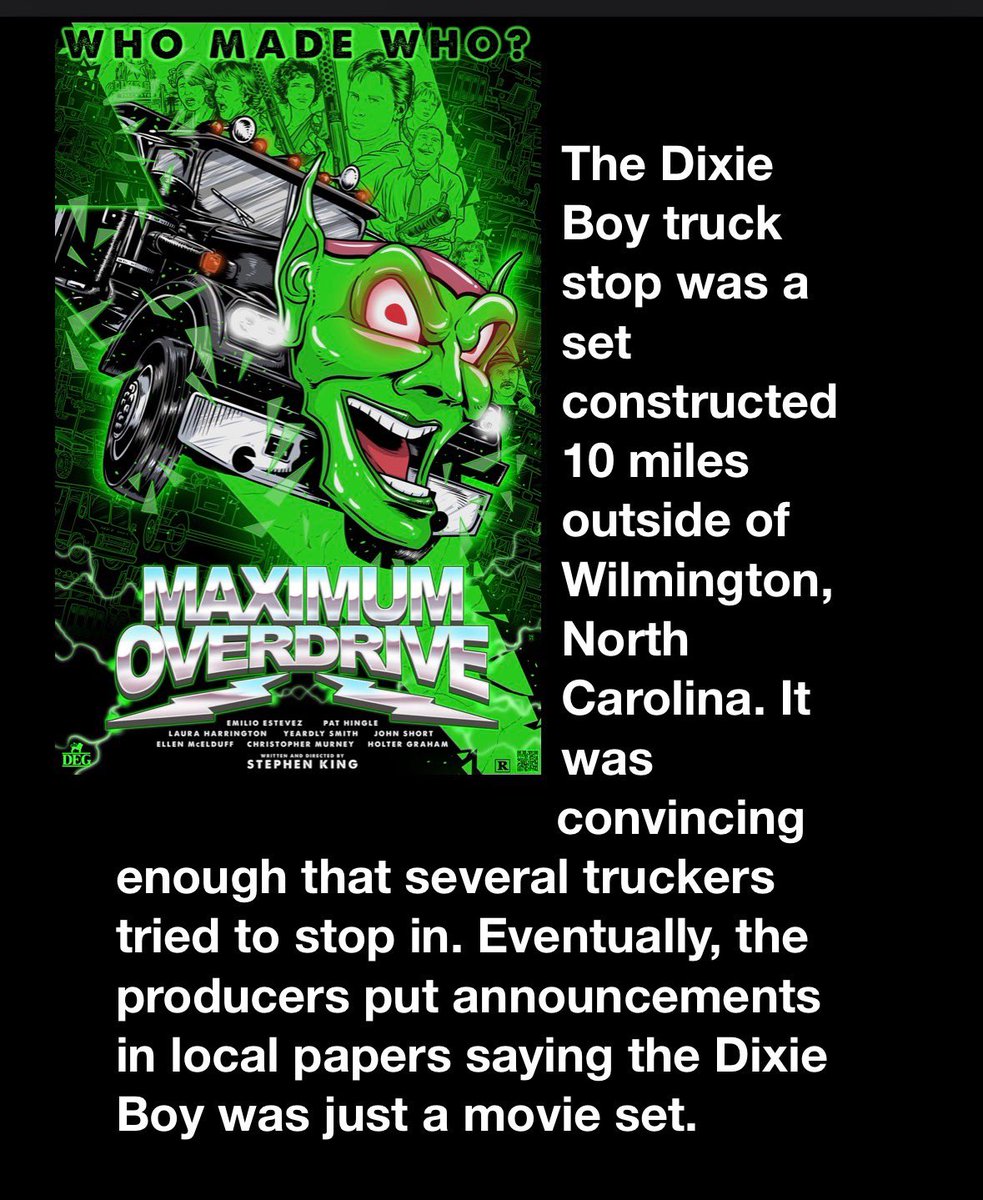 horrornerd1313's tweet photo. My brother was a trucker who loved diners, he would’ve stopped too #MaximumOverdrive
#horrorfam
#LisasHorrorShow
@LAfromLINY
@Brian6Goodnight @Chasemadgamer
@HorrorsHearts79
@Jeanna350
@SpooktacularJen
@omar_syrinx2112
@lizorellana1 https://t.co/jdy8RUaUU4