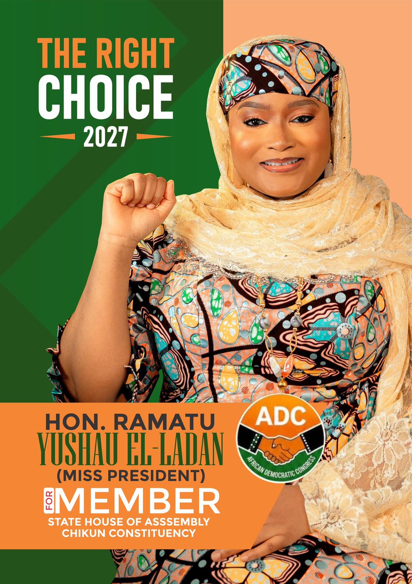 rahamascollect1's tweet photo. Vote ✅ Hon. Ramatu Yushau El-Ladan (miss president) for House of Assembly Chikun Constituency 😍🔥 https://t.co/Uozqse0oS5
