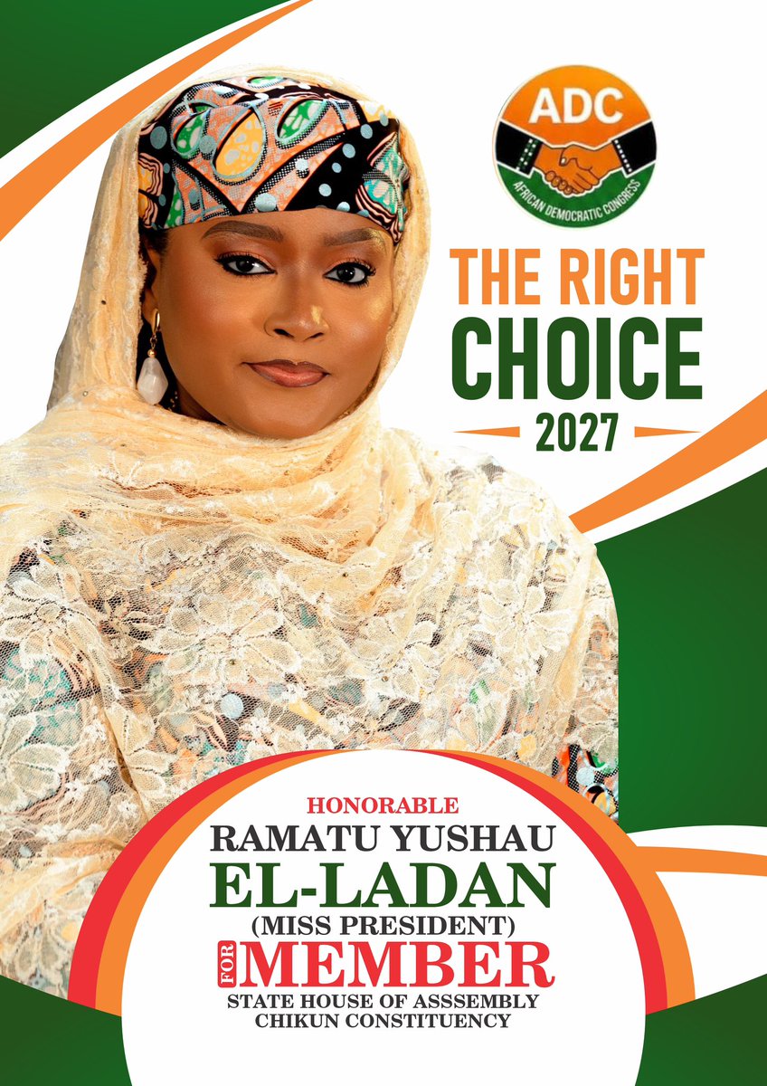 rahamascollect1's tweet photo. Vote ✅ Hon. Ramatu Yushau El-Ladan (miss president) for House of Assembly Chikun Constituency 😍🔥 https://t.co/Uozqse0oS5
