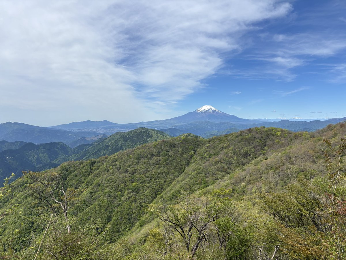 ToNiBigstar's tweet photo. GW明け早々、天気に恵まれ大倉から塔ノ岳〜丹沢山縦走へ向かったものの、塔ノ岳登頂後、いざ丹沢山のタイミングで靴紐が切れてることに気付く

「むう…登山シューズの紐が切れた…」嫌な予感がしたのでルート変更、鍋割山経由で下山 https://t.co/x4kGM2azES