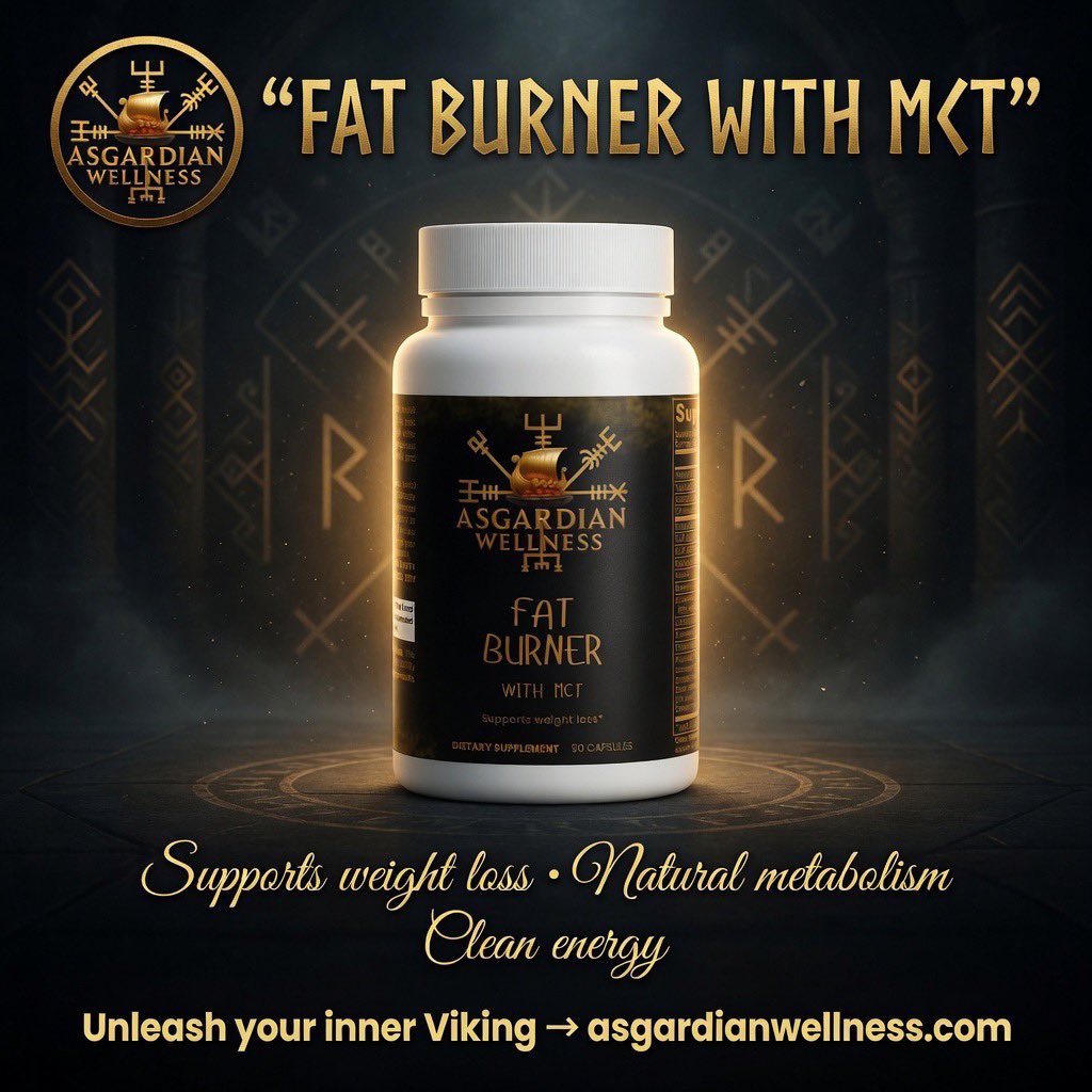 AsgardianWell's tweet photo. ⚔️ UNLEASH YOUR INNER VIKING ⚔️
Tired of sluggish energy and stubborn fat holding you back?
Meet your new secret weapon: Fat Burner with MCT — the ultimate Norse-inspired formula designed to help you burn fat, ignite your metabolism, and fuel clean, powerful energy all day long.
🔥 Supports healthy weight loss
⚡ Natural metabolism boost
💥 Clean, jitter-free energy
No fillers. No crashes. Just pure Viking fuel to help you conquer your goals and sculpt the body of a warrior.
Ready to raid your transformation? 🏆
👉 Tap the link in bio or head to https://t.co/ATzkxHRVj5 to grab yours now.
Unleash the legend within.

#AsgardianWellness #FatBurner #MCT #WeightLoss #VikingFitness #NaturalSupplements #MetabolismBoost #CleanEnergy #FatBurnerWithMCT #WarriorMode #UnleashYourInnerViking #FitnessJourney #NorseStrength #BurnFat #DailyEnergy