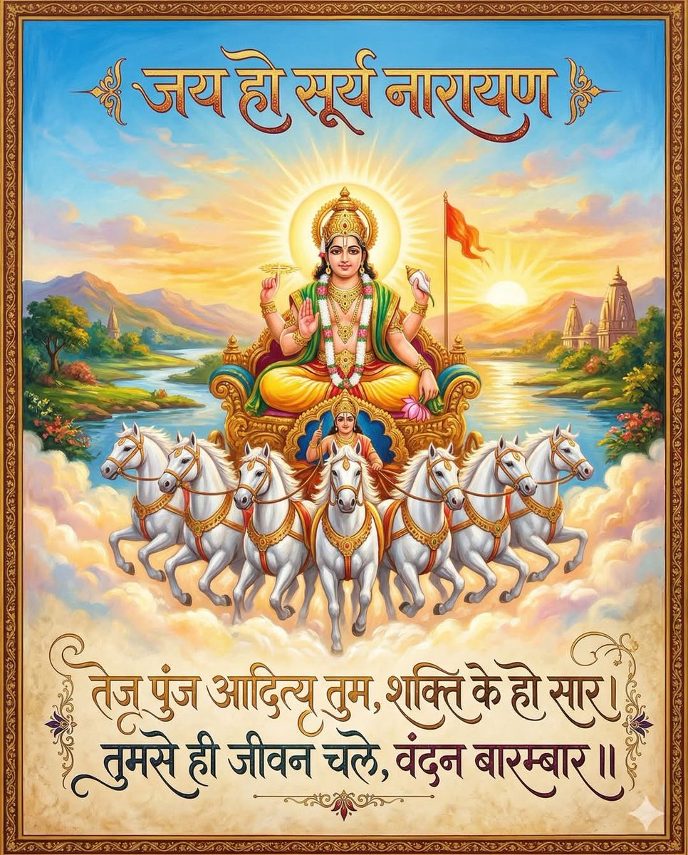 UmeshAmh's tweet photo. हे आदित्य देव, आपकी कृपा से जीवन उज्ज्वल, कर्म पवित्र और विचार सकारात्मक बने रहें।
          🌞🙏 जय श्री सूर्यदेव 🙏🌞 https://t.co/tLYaTctpTg