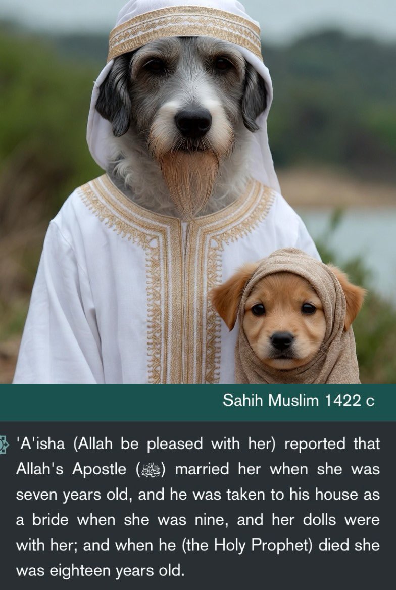 @Edenlife9 Which is worse? A dog named Mohammed? Or Mohammed as a dog?