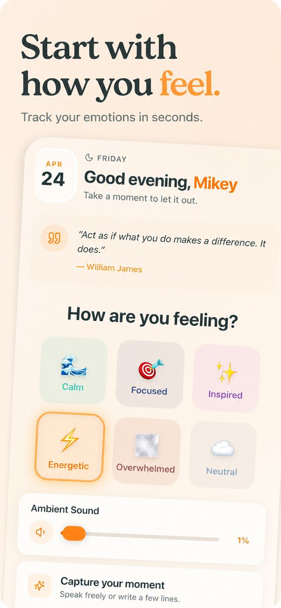 Onemikeofficial's tweet photo. We live in a world that never slows down.

Every day there’s a new trend, a new technology, a new pressure to keep moving faster. Everyone is chasing the next breakthrough while quietly carrying stress, burnout, anxiety, and emotional exhaustion behind the scenes.

That’s why I built LumaMind.

Not to make people more productive.
Not to keep them online longer.
But to help people pause.

Even for just one minute.

LumaMind is built around a simple idea:
Mental wellness should be part of our daily lives, not something we only think about when things start falling apart.

Most people don’t realize their mental health is declining until the damage has already built up over weeks, months, or years of constantly pushing forward without checking in with themselves.

So I wanted to create something simple enough to fit naturally into everyday life.

A place where you can:
• Journal how you feel  
• Track emotional patterns over time  
• Take small mental breaks during busy days  
• Practice calming exercises  
• Build healthier emotional habits consistently  

No complicated experience.
No overwhelming learning curve.
Just a calm, intentional space designed to help you slow down and reconnect with yourself.

Because sometimes the smallest daily habits become the things that keep us steady through life’s hardest moments.

Your mental health deserves daily attention too.
https://t.co/zo4RNncKQ9