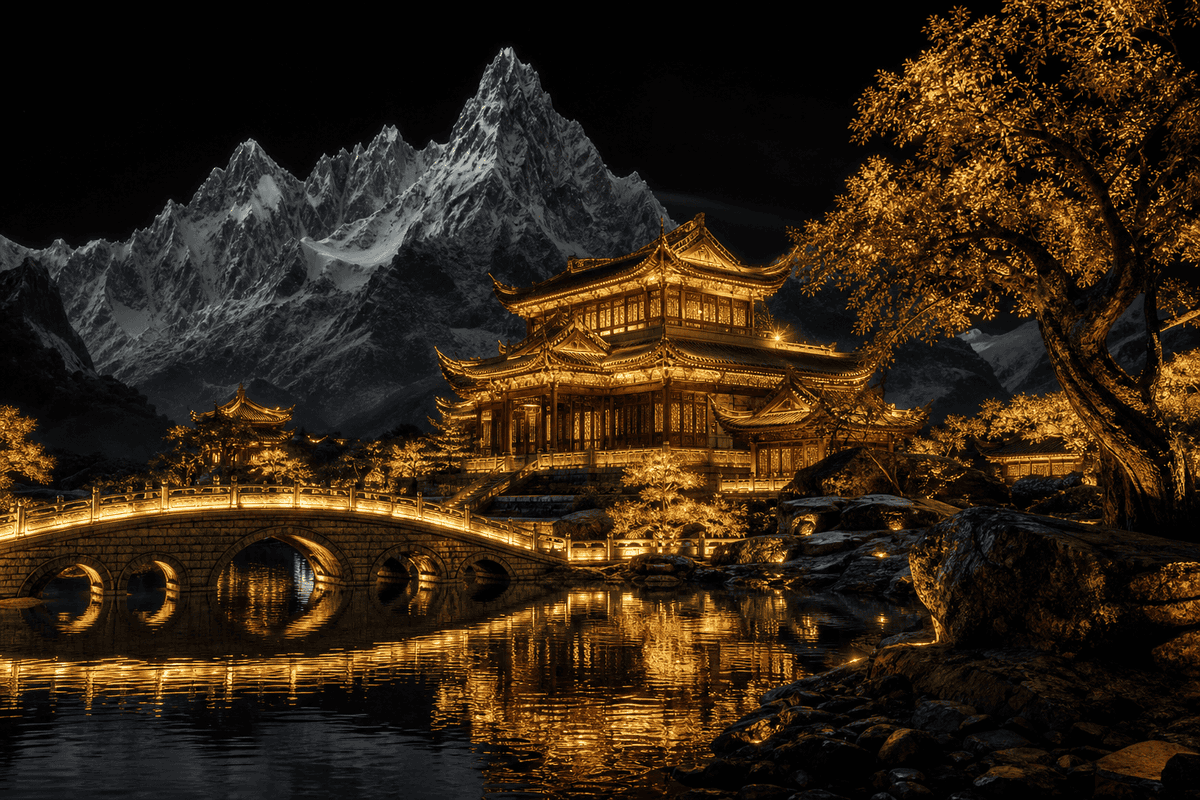 churvikv's tweet photo. In the silence between the mountains and the water, the beauty of the temple never fades, even when the sun sets on the horizon.

Created in @vakpixel
Model: GPT Image 2    

Prompt in ALT https://t.co/aZW1vYRIHp
