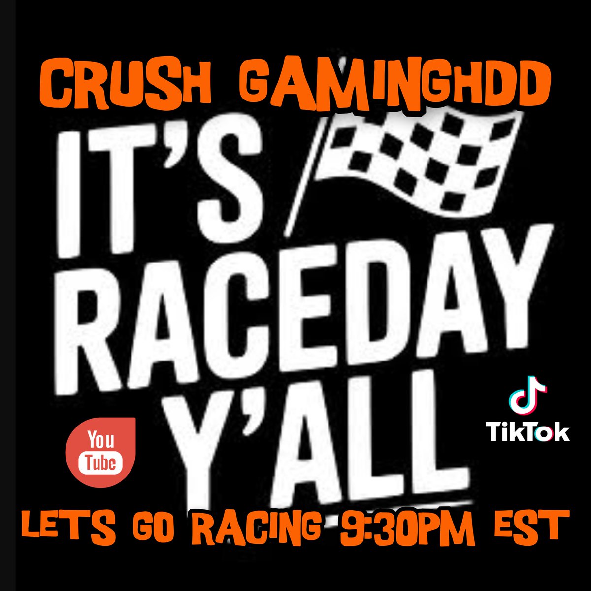 CRUSHGAMING5's tweet photo. Its that time of the week everyone. Raceday Saturday is here. Everyone invited to join us via Tiktok or YouTube. Tap the links below to be part of the RACING LIVE EVENT. 

TAP BELOW 👇👇👇👇

Tiktok - https://t.co/Rw5kqT8P3A

YouTube - https://t.co/snfUCXIR9K

Come join the fun. https://t.co/jpE9h41uZN