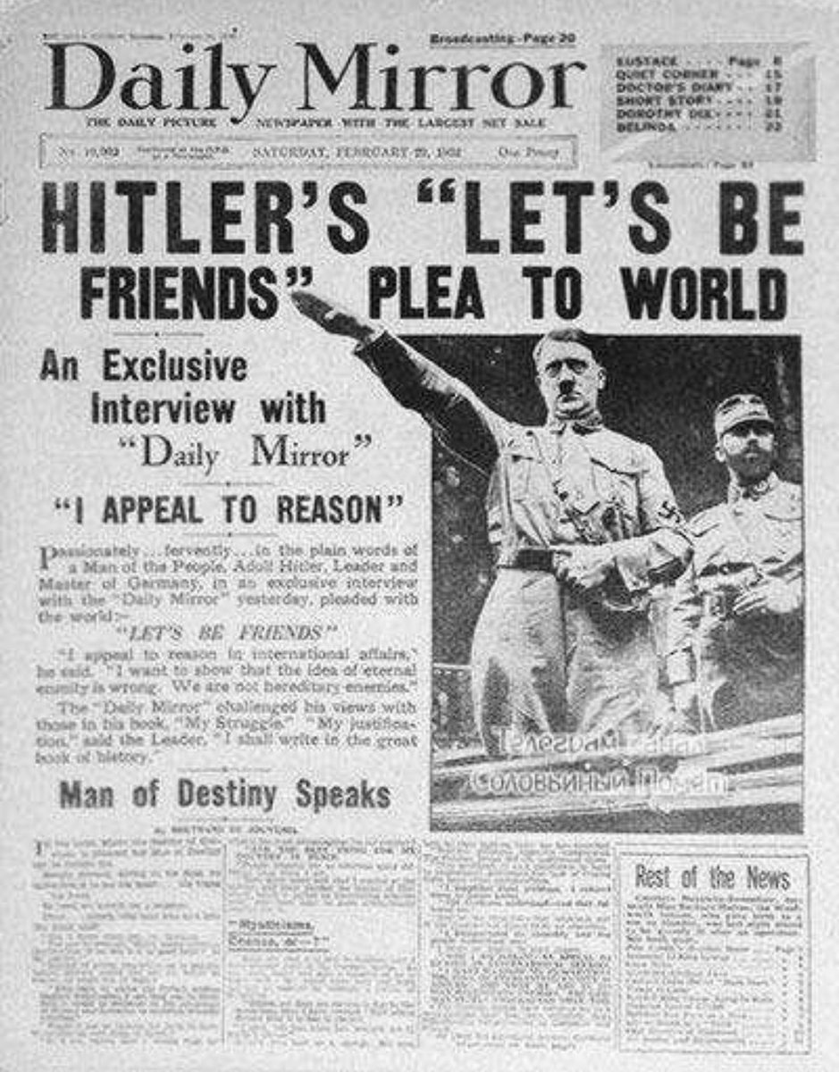 The British Daily Mirror of February 1938